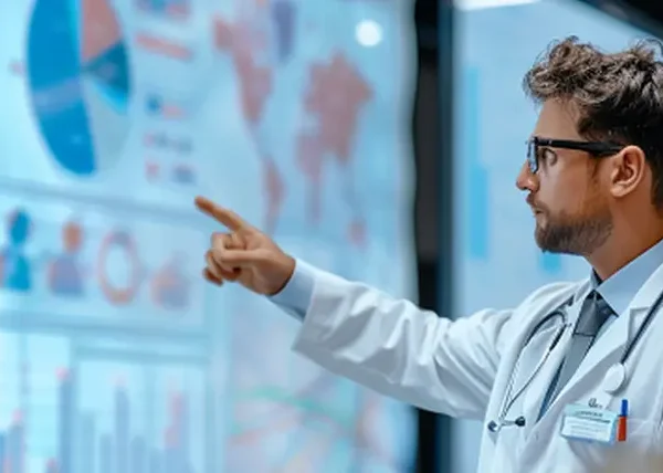 Medico midiendo el impacto real de la educación médica con KPIs